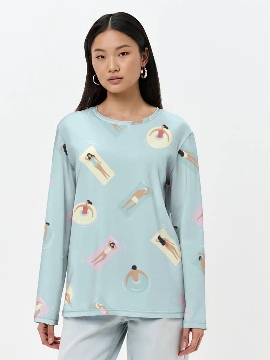 Women's long sleeve shirt. Cotton