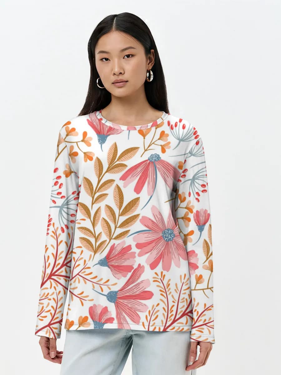 Women's long sleeve shirt. Cotton