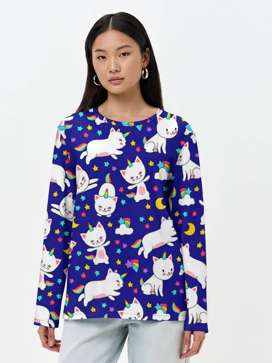 Women's long sleeve shirt. Cotton
