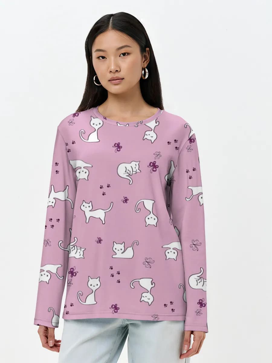 Women's long sleeve shirt. Cotton