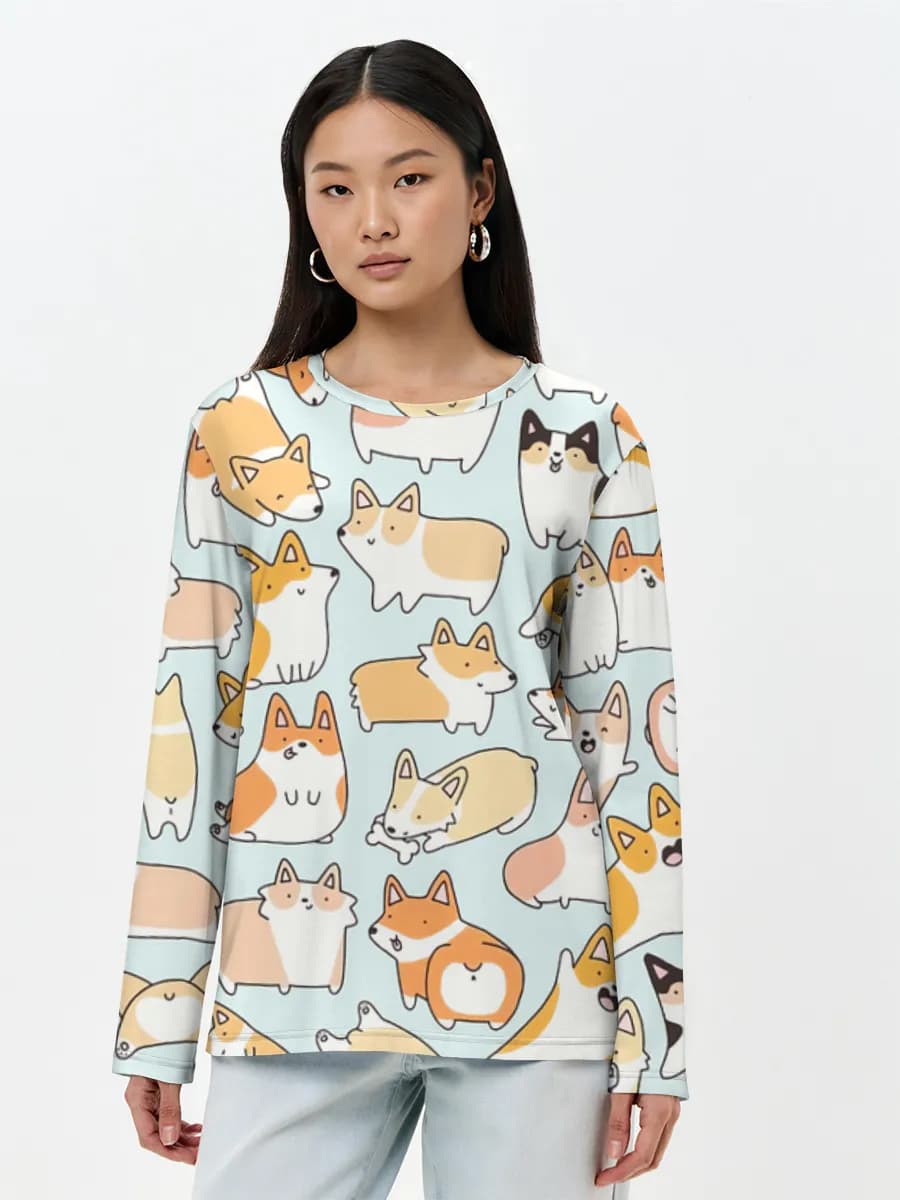 Women's long sleeve shirt. Cotton