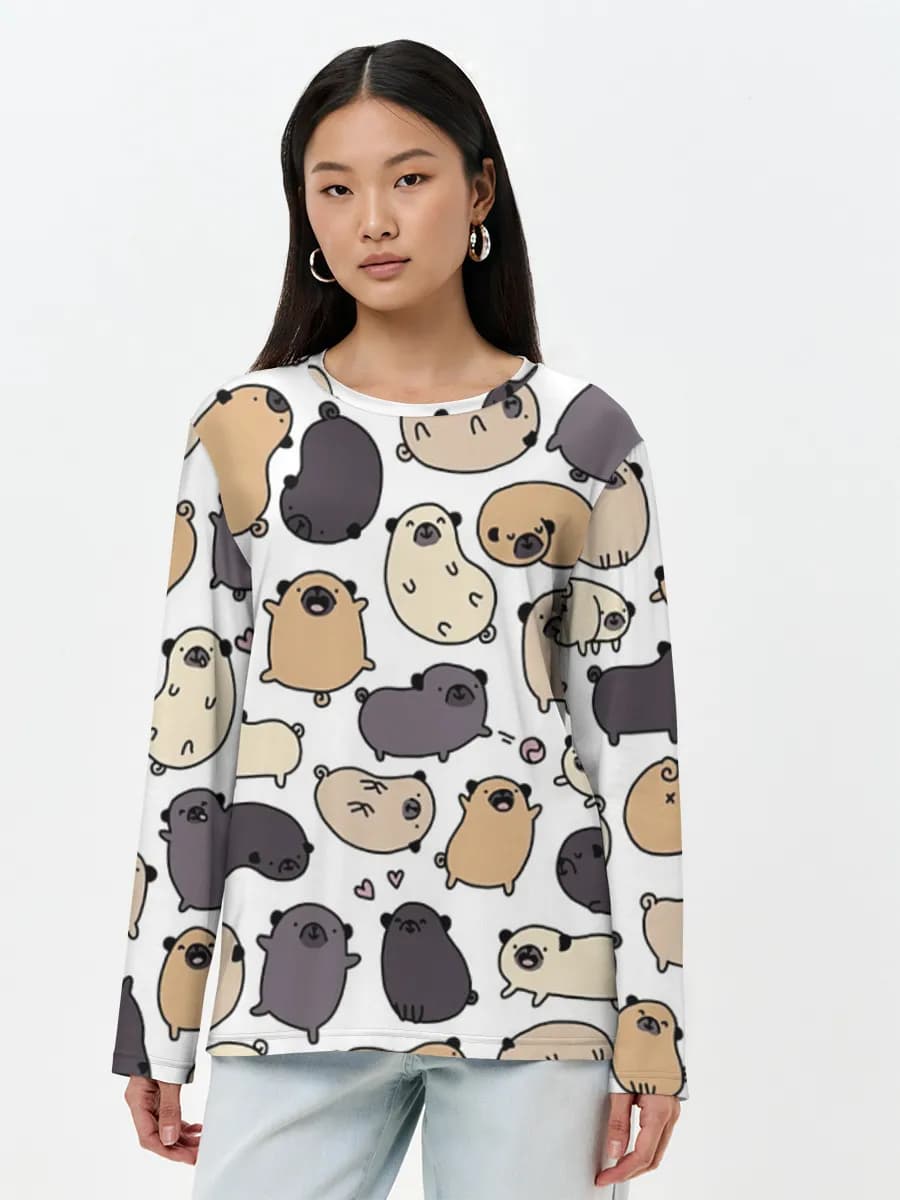 Women's long sleeve shirt. Cotton