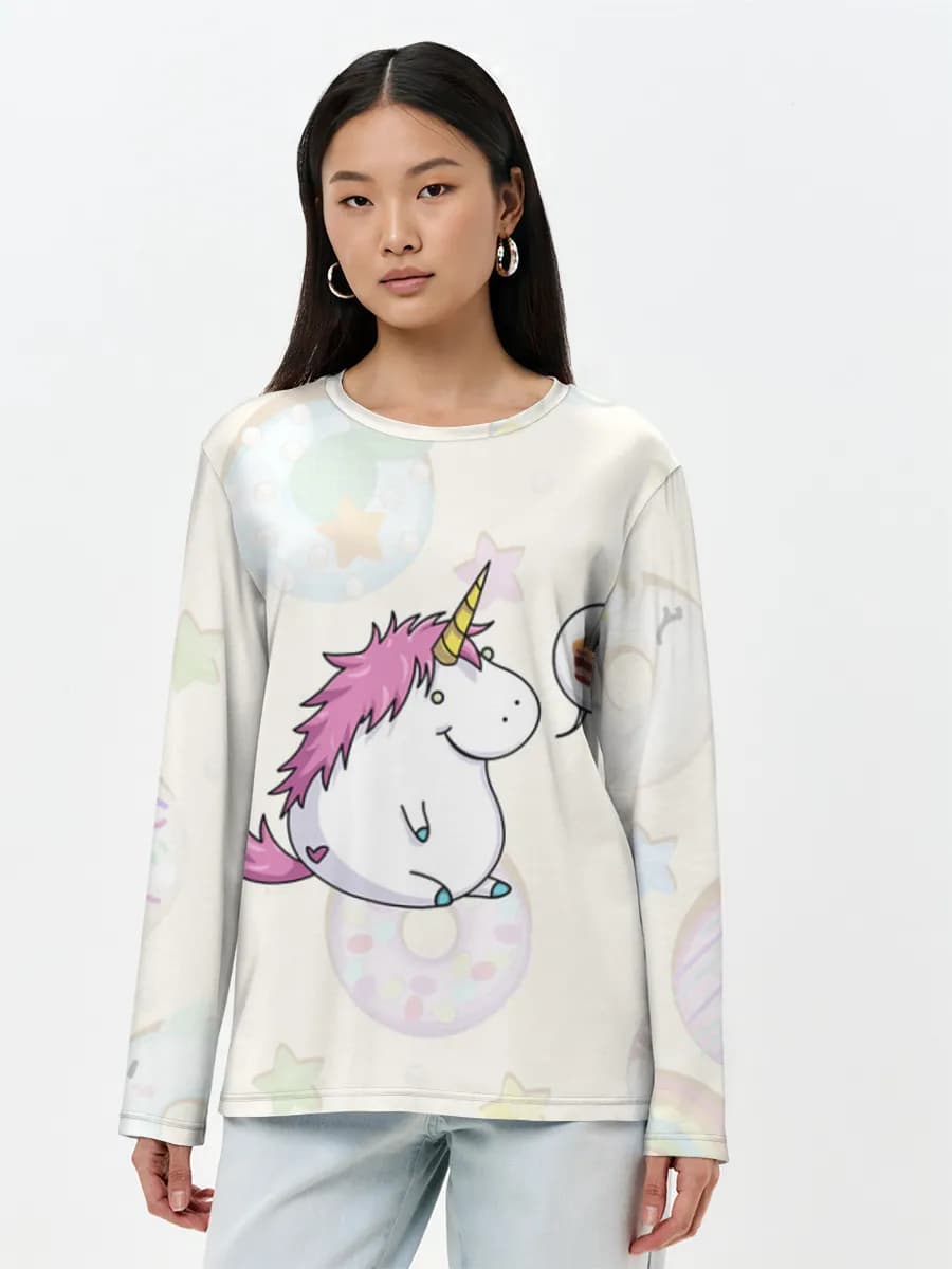 Kawaii Unicorn Loves Cake