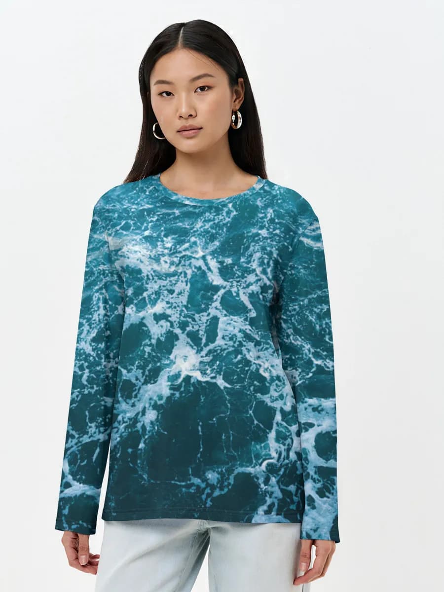 Women's long sleeve shirt. Cotton