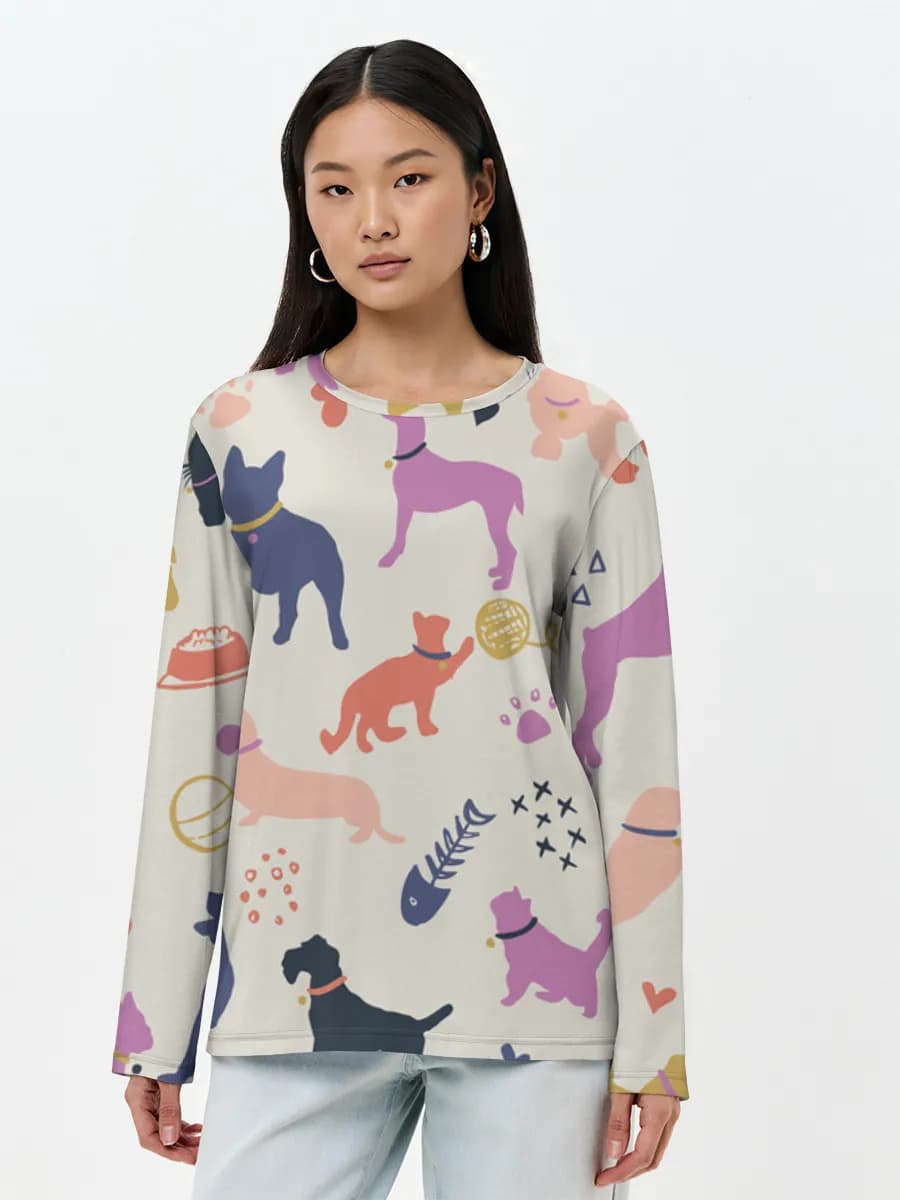 Women's long sleeve shirt. Cotton