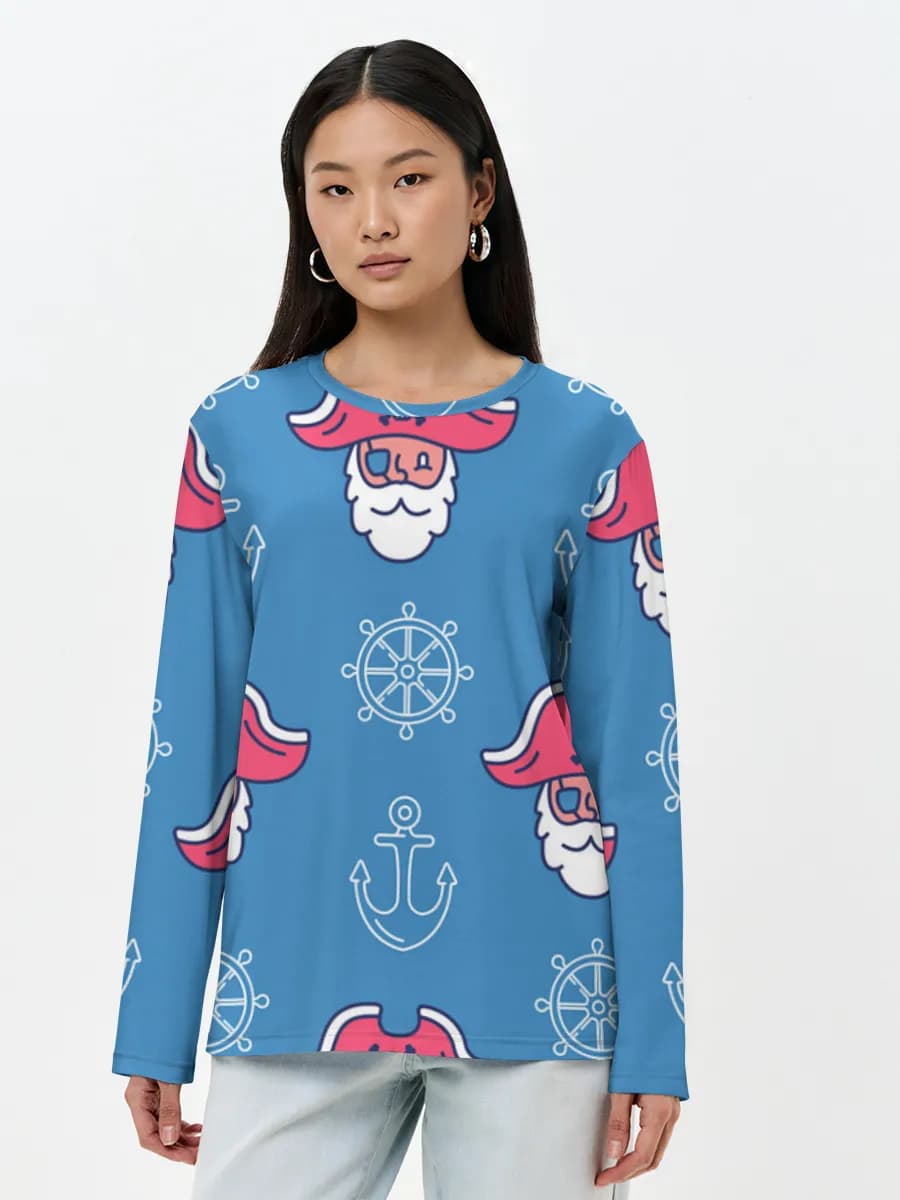 Women's long sleeve shirt. Cotton