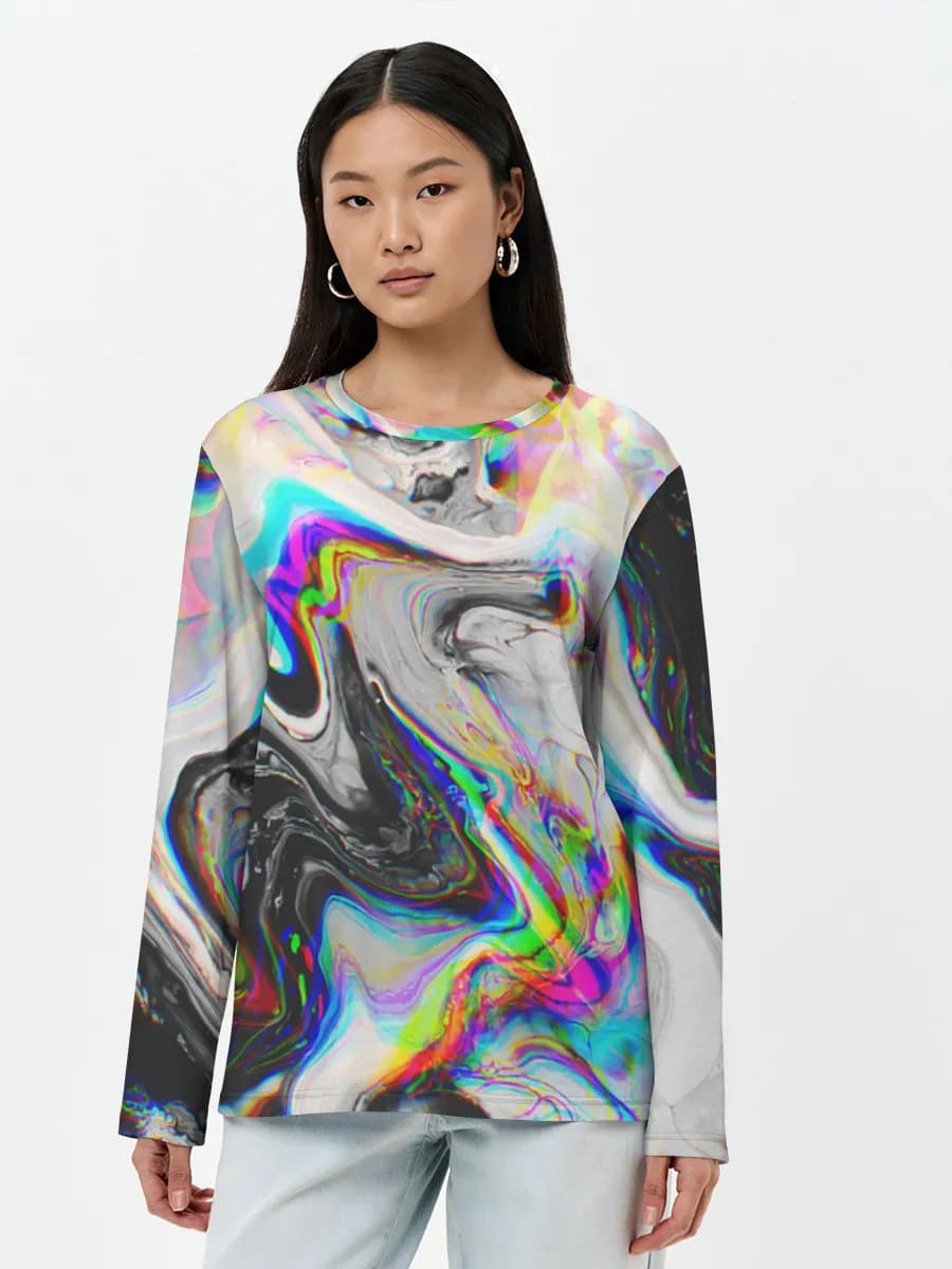 Neon Rainbow Fluid Swirl