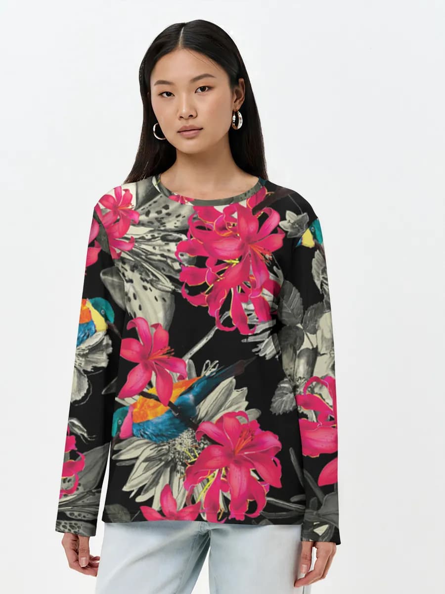 Tropical Birds And Lilies