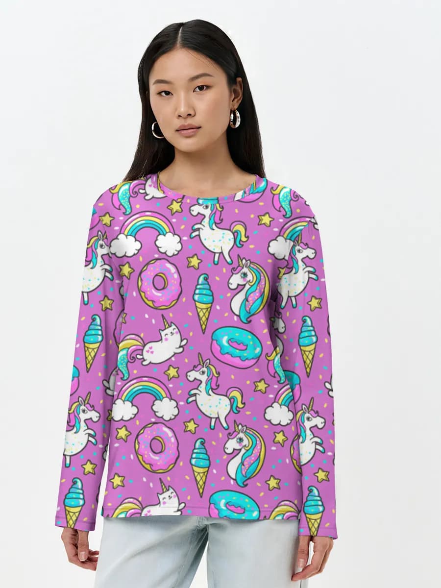 Women's long sleeve shirt. Cotton