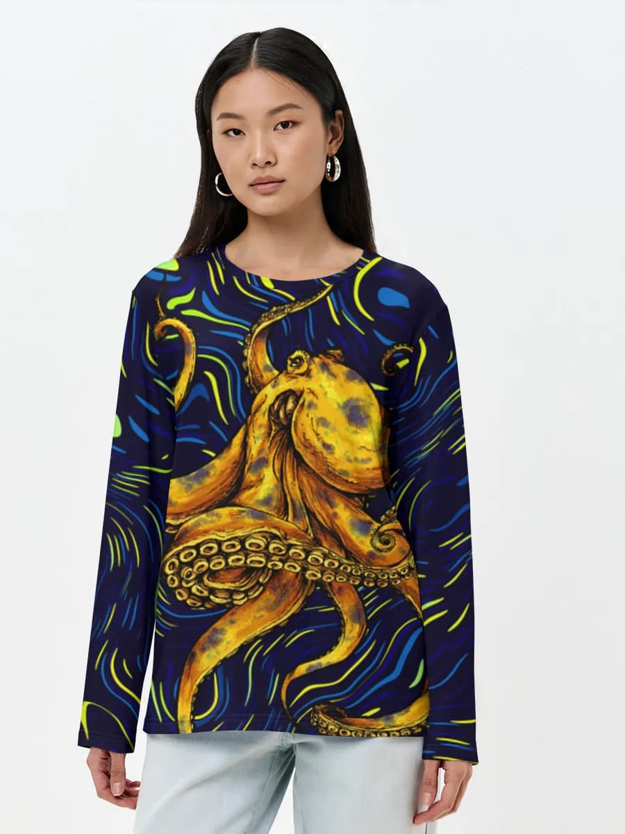 Women's long sleeve shirt. Cotton