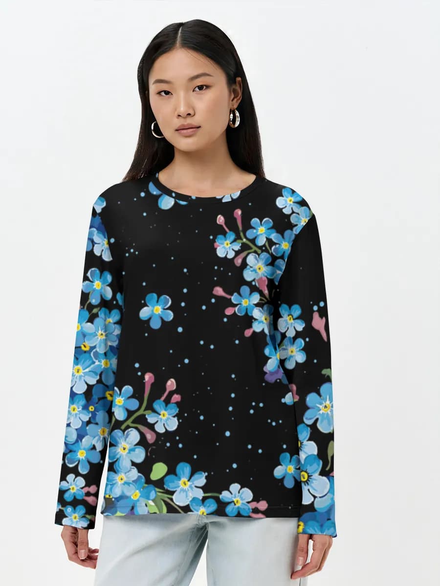Women's long sleeve shirt. Cotton