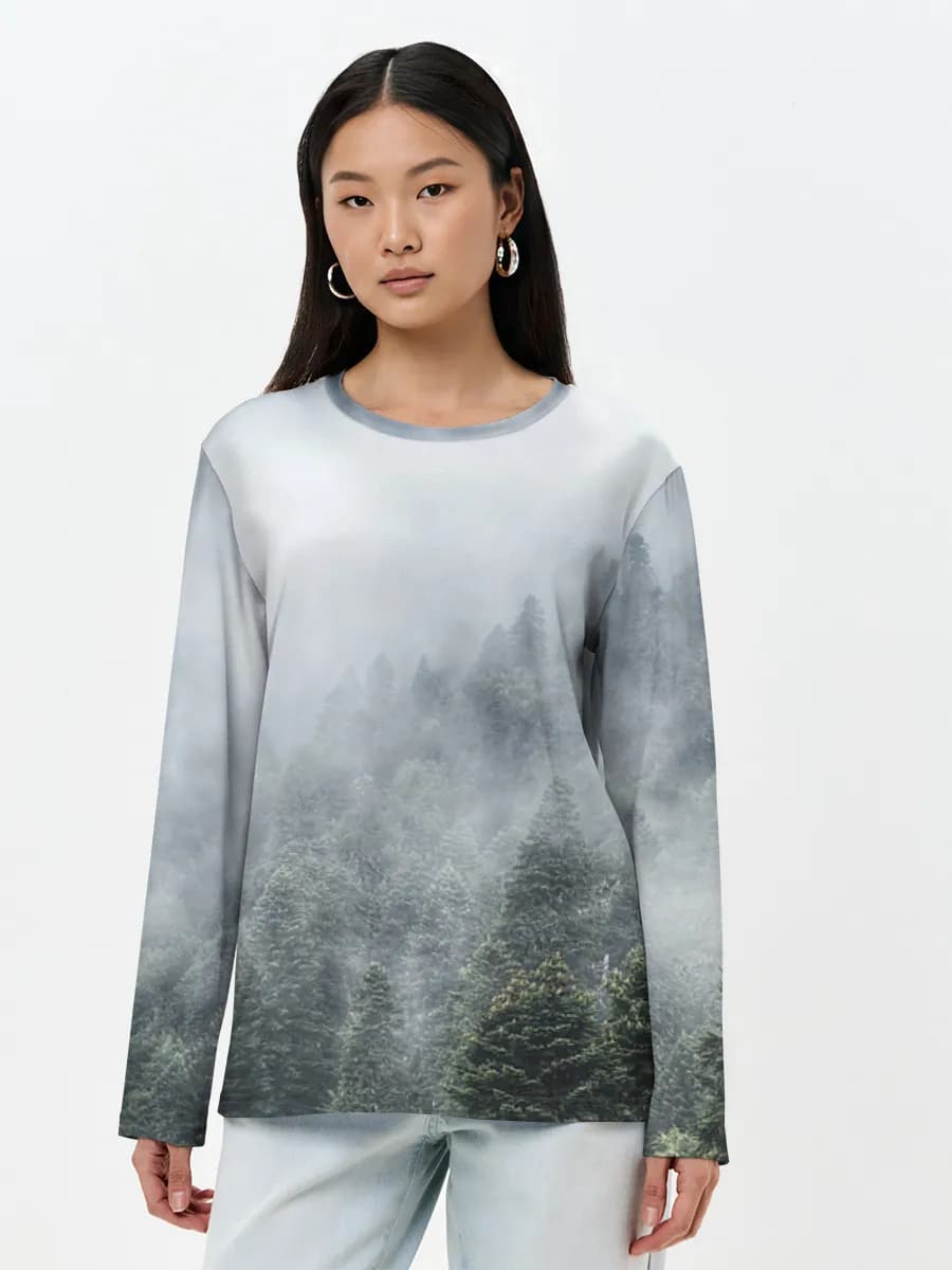 Women's long sleeve shirt. Cotton