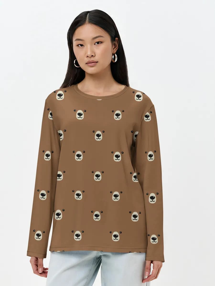 Women's long sleeve shirt. Cotton