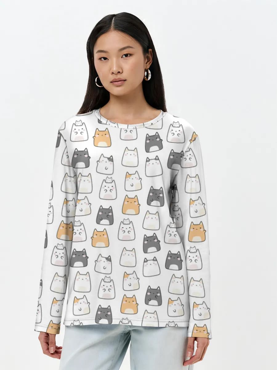 Women's long sleeve shirt. Cotton