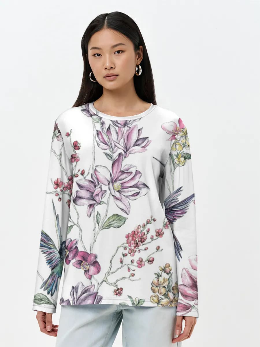 Women's long sleeve shirt. Cotton