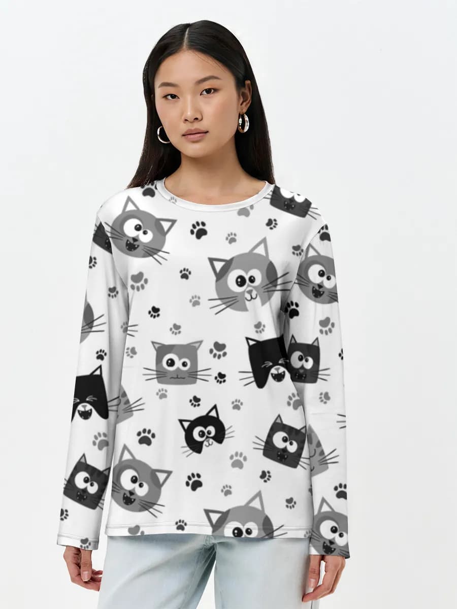 Women's long sleeve shirt. Cotton