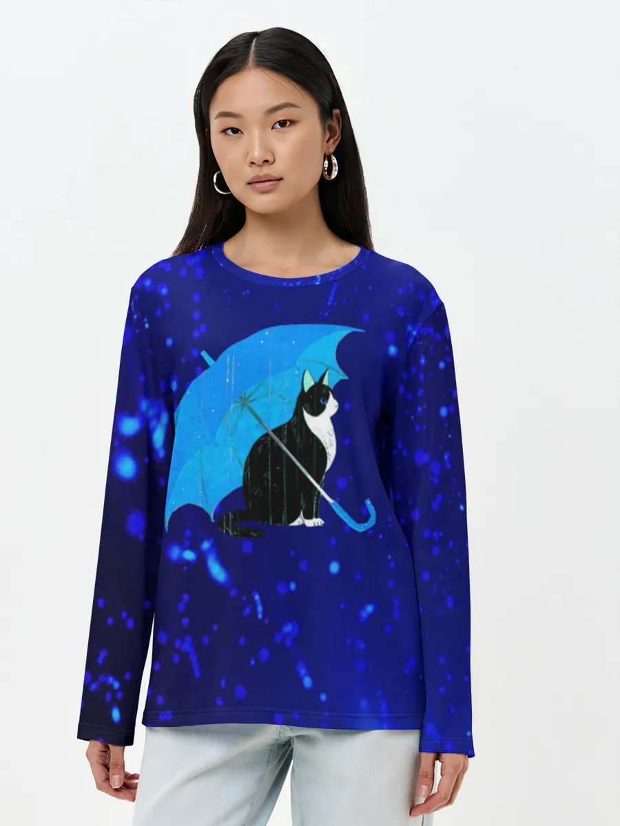 Women's long sleeve shirt. Cotton