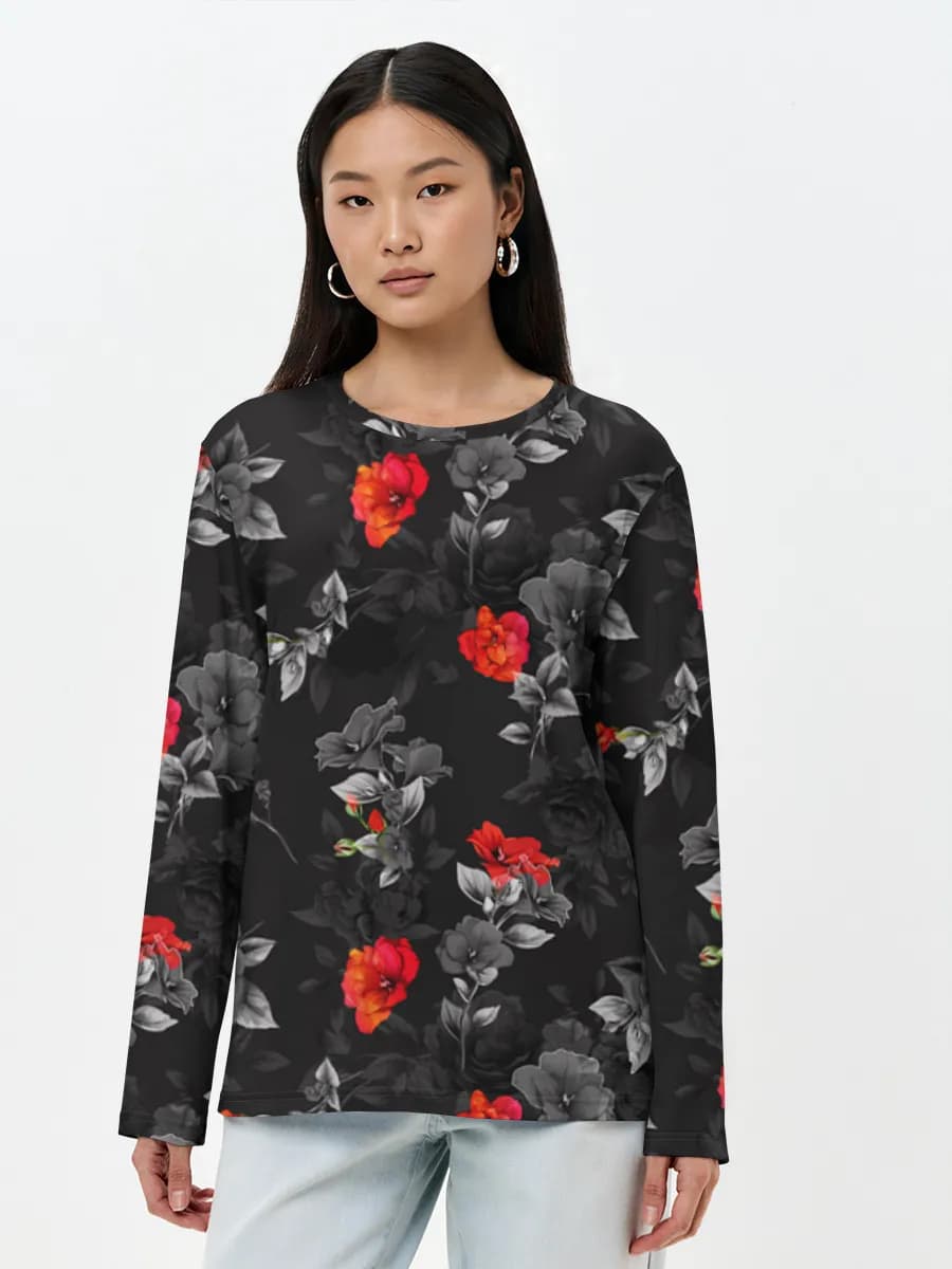 Women's long sleeve shirt. Cotton