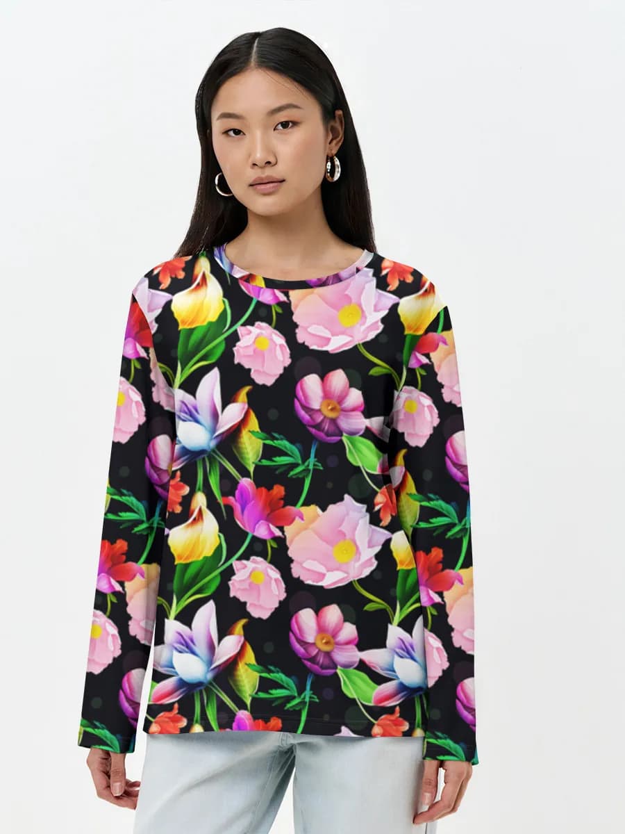 Women's long sleeve shirt. Cotton