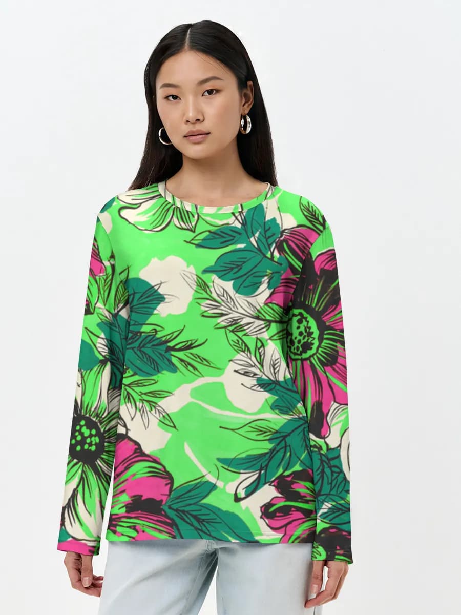 Women's long sleeve shirt. Cotton