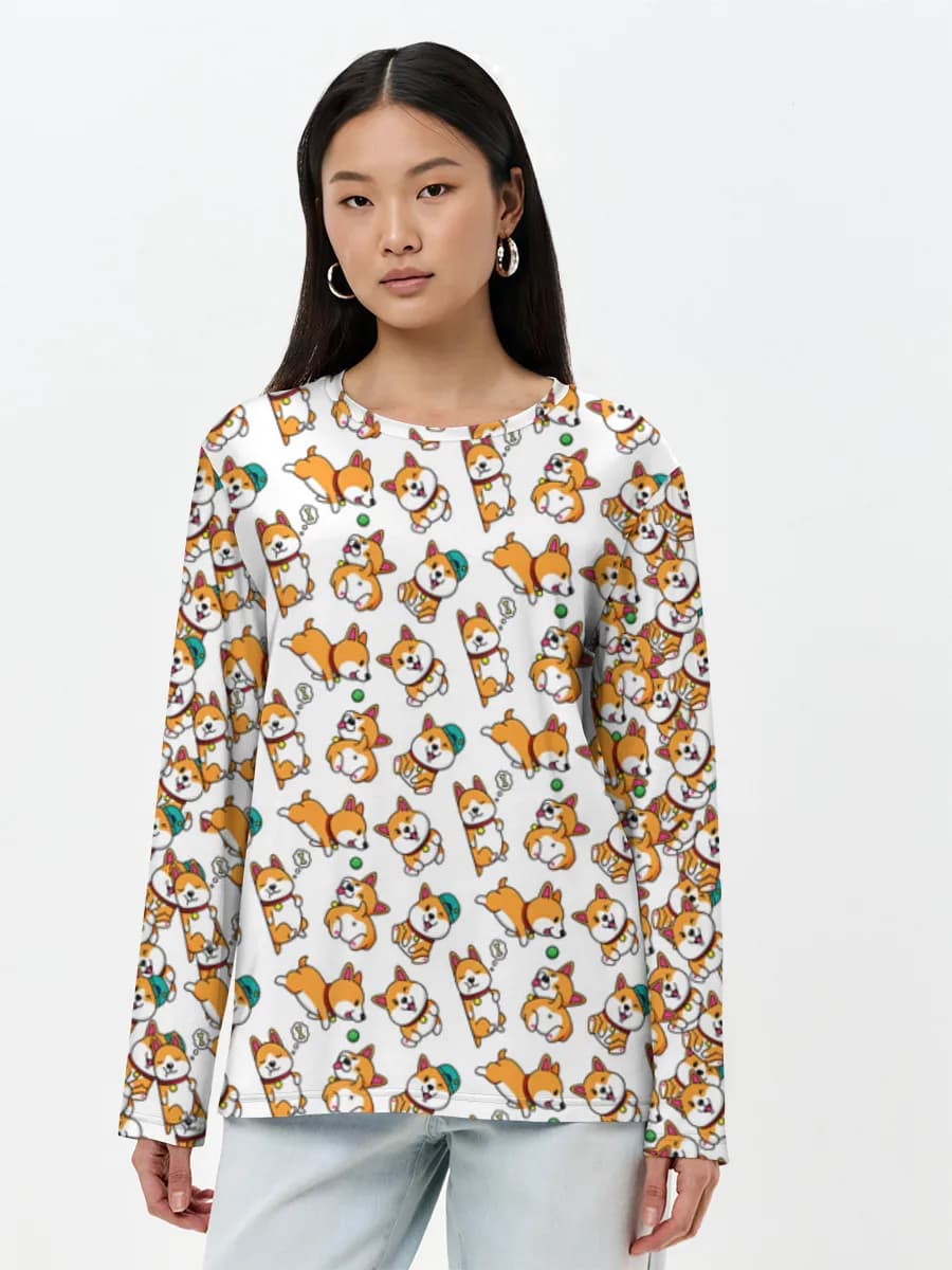 Women's long sleeve shirt. Cotton