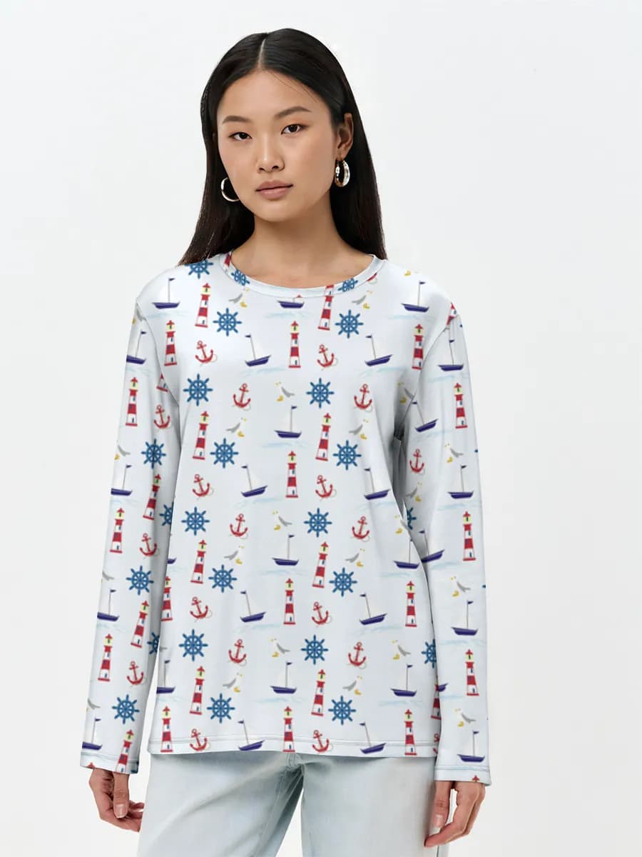 Women's long sleeve shirt. Cotton