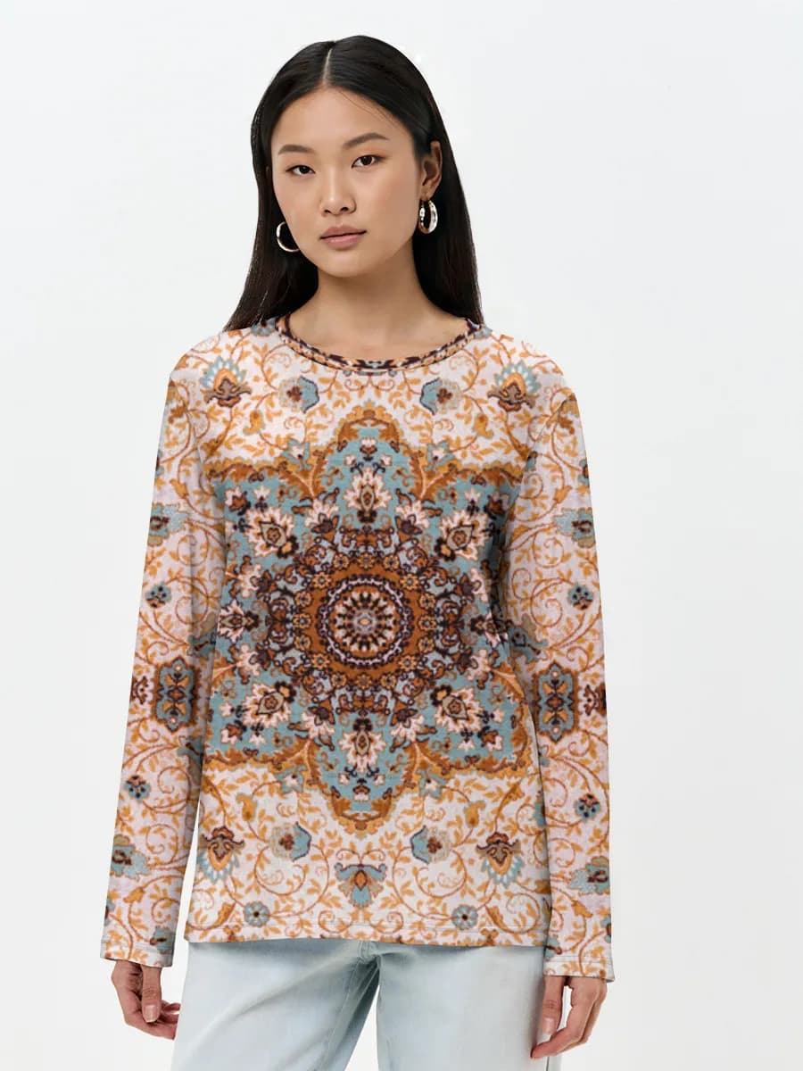 Women's long sleeve shirt. Cotton