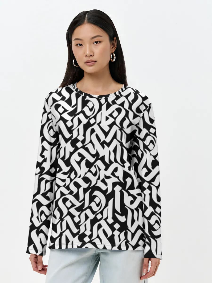 Women's long sleeve shirt. Cotton
