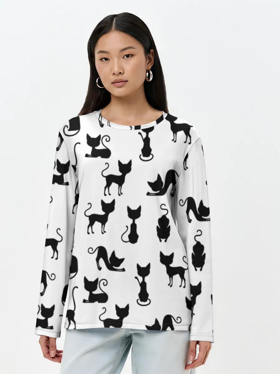 Women's long sleeve shirt. Cotton