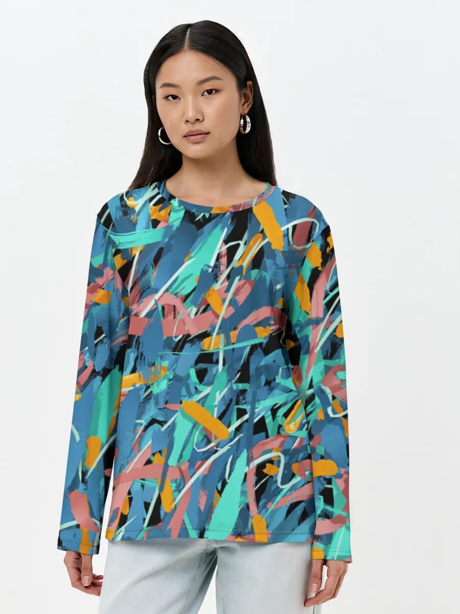 Women's long sleeve shirt. Cotton