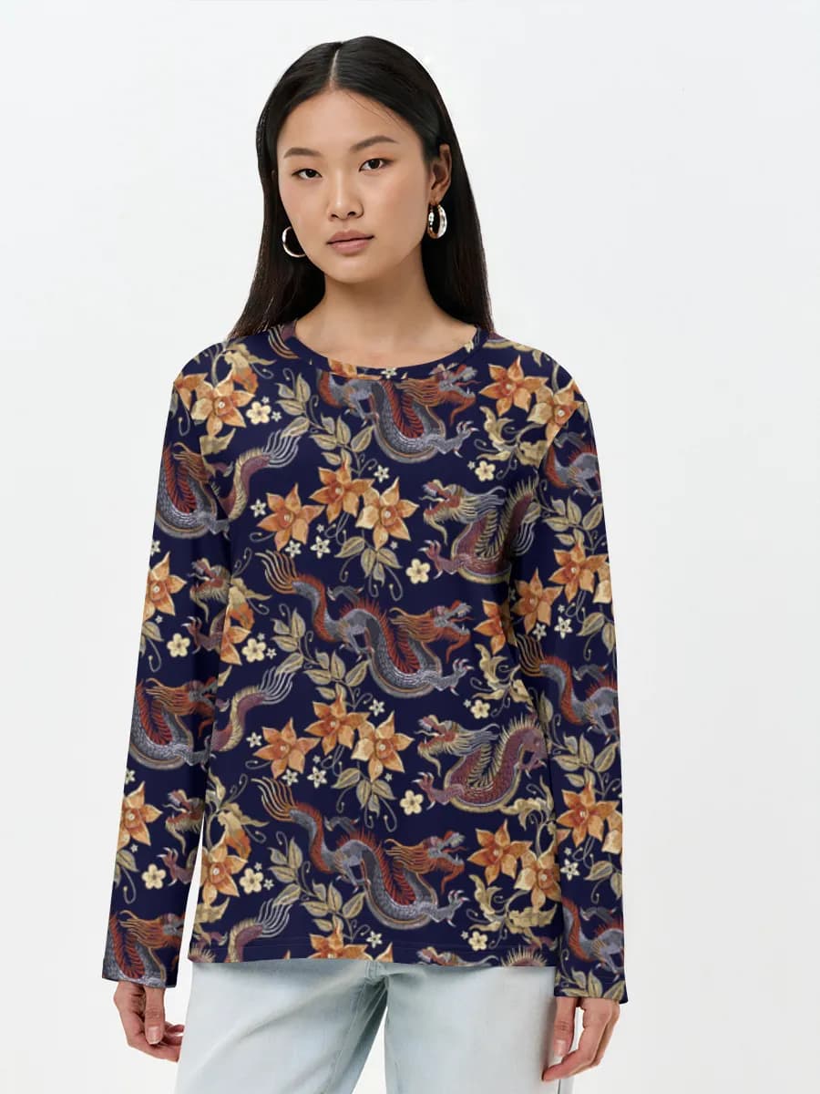 Women's long sleeve shirt. Cotton
