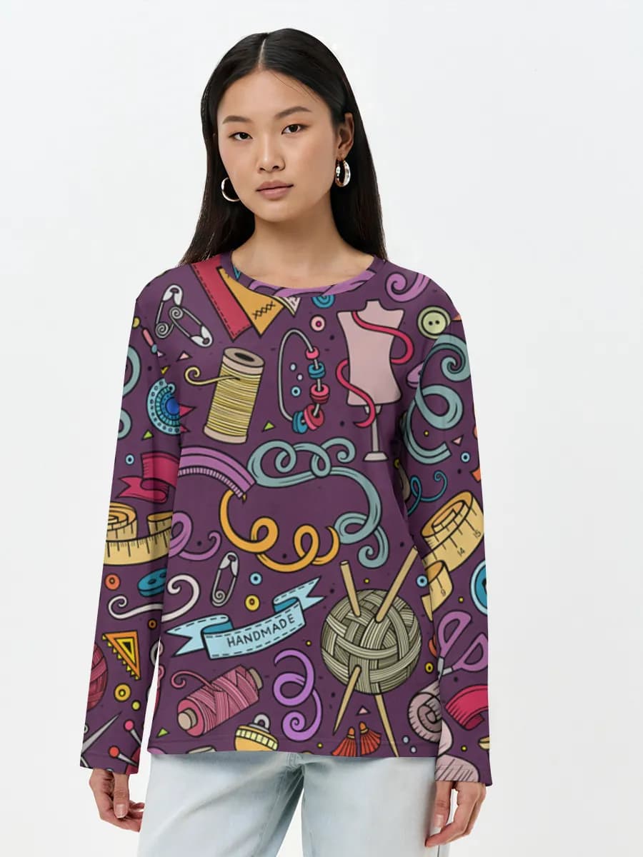 Women's long sleeve shirt. Cotton