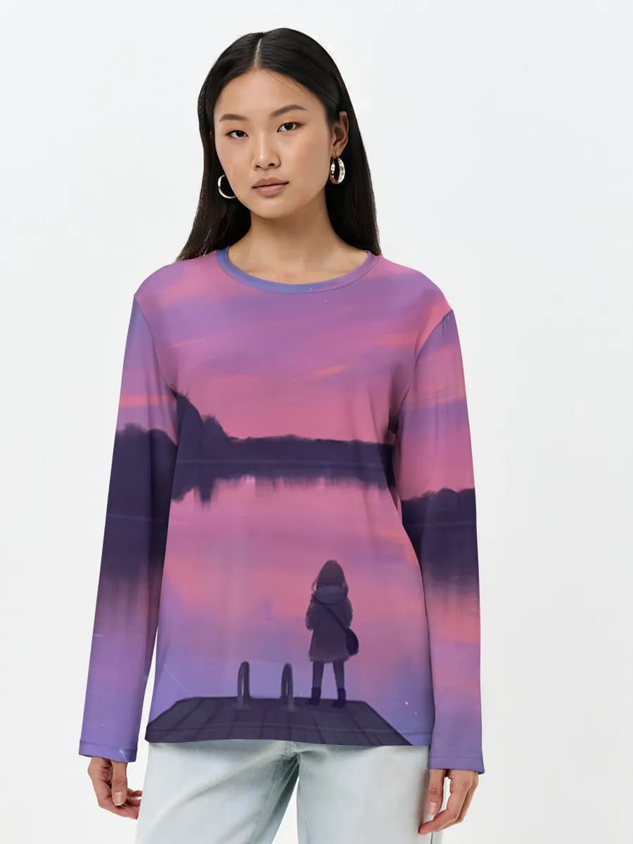 Women's long sleeve shirt. Cotton