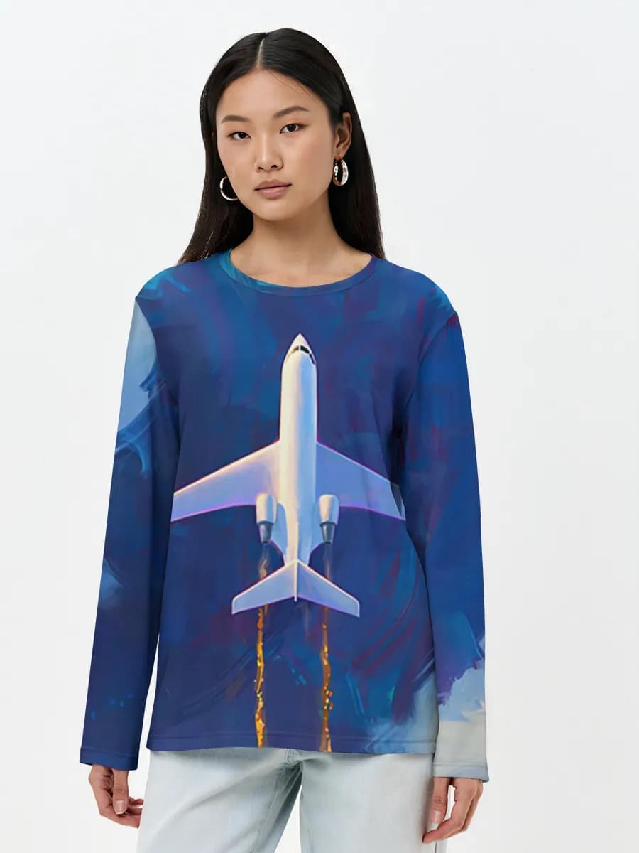 Women's long sleeve shirt. Cotton