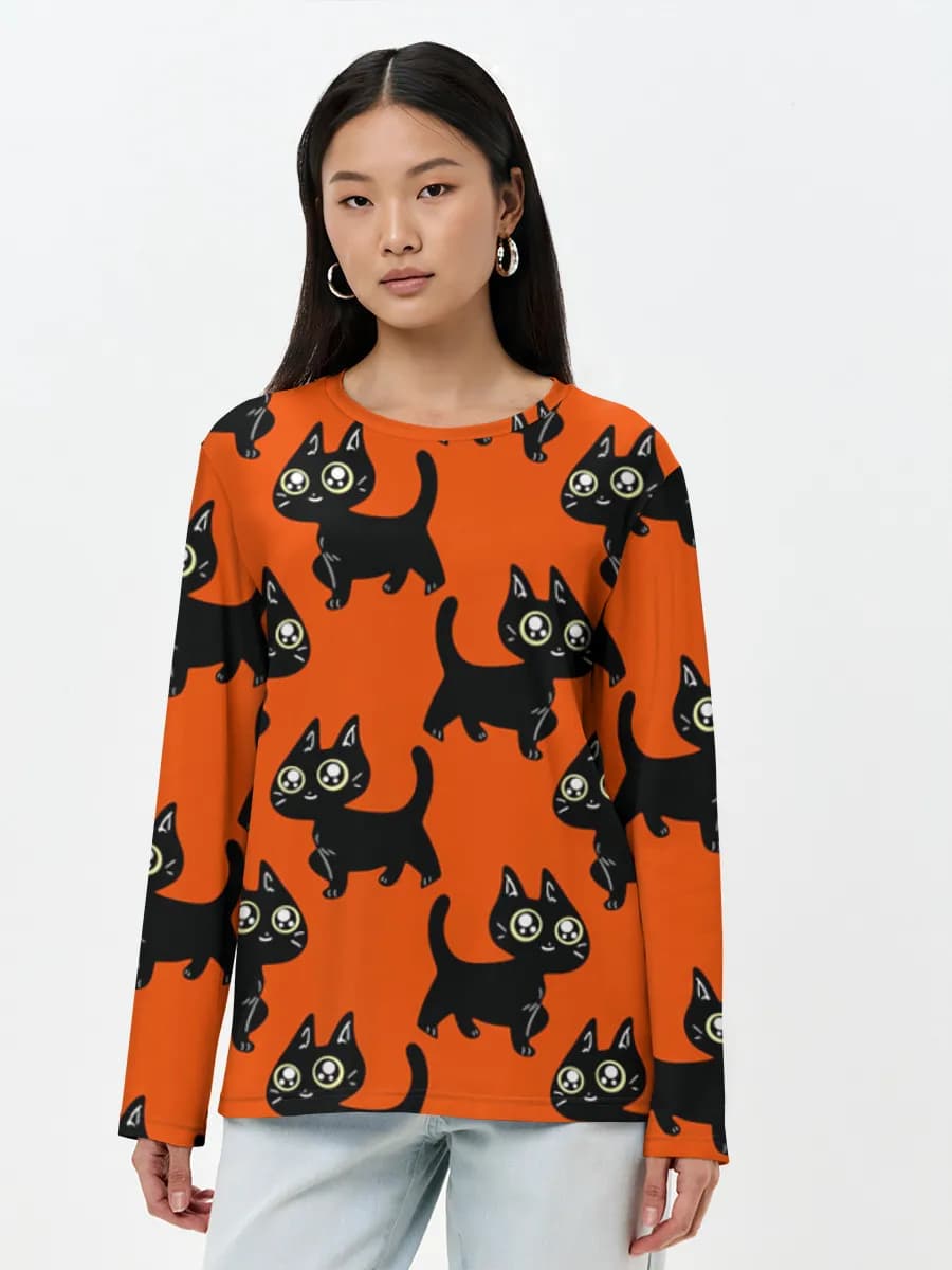 Women's long sleeve shirt. Cotton