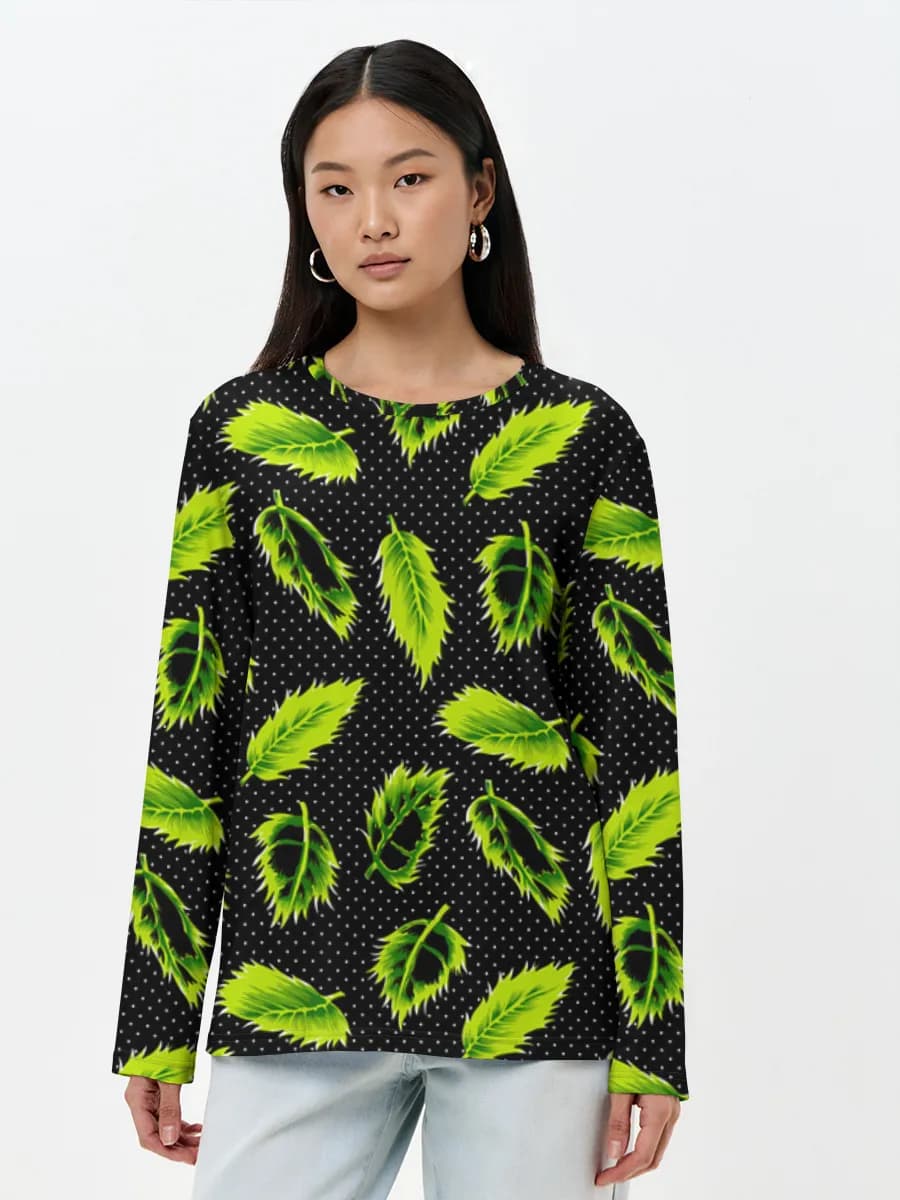 Women's long sleeve shirt. Cotton