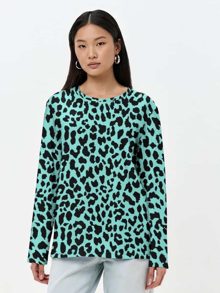 Turquoise Leopard Print