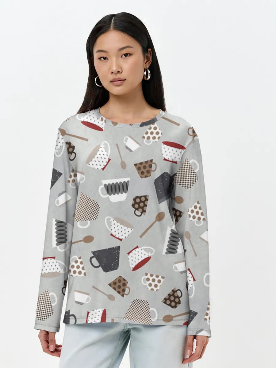 Women's long sleeve shirt. Cotton
