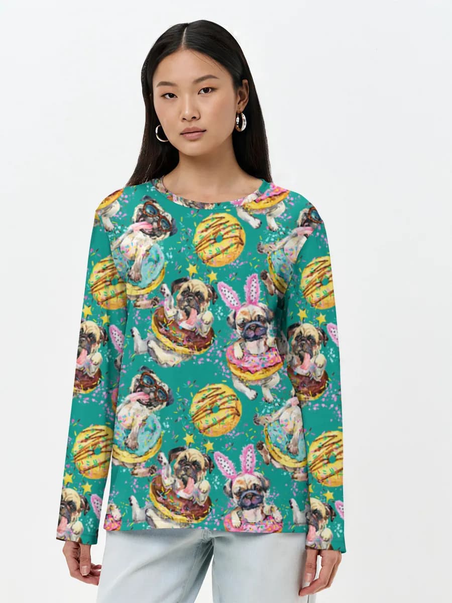 Women's long sleeve shirt. Cotton