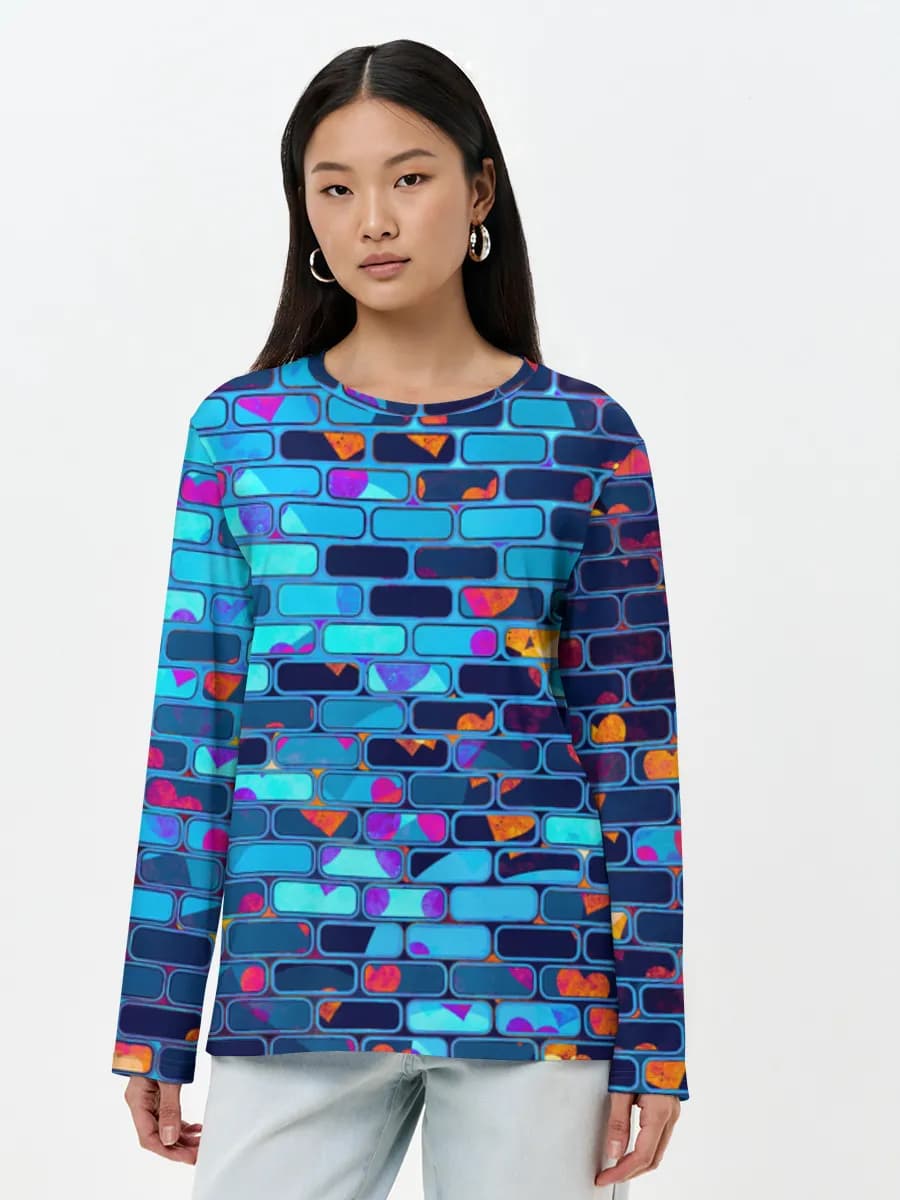Women's long sleeve shirt. Cotton