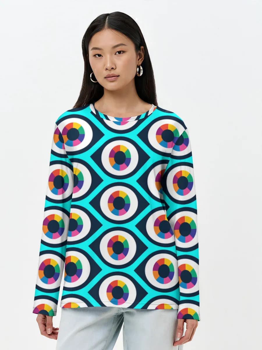 Women's long sleeve shirt. Cotton