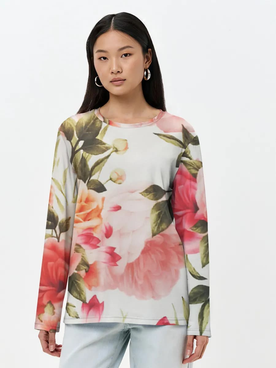 Women's long sleeve shirt. Cotton