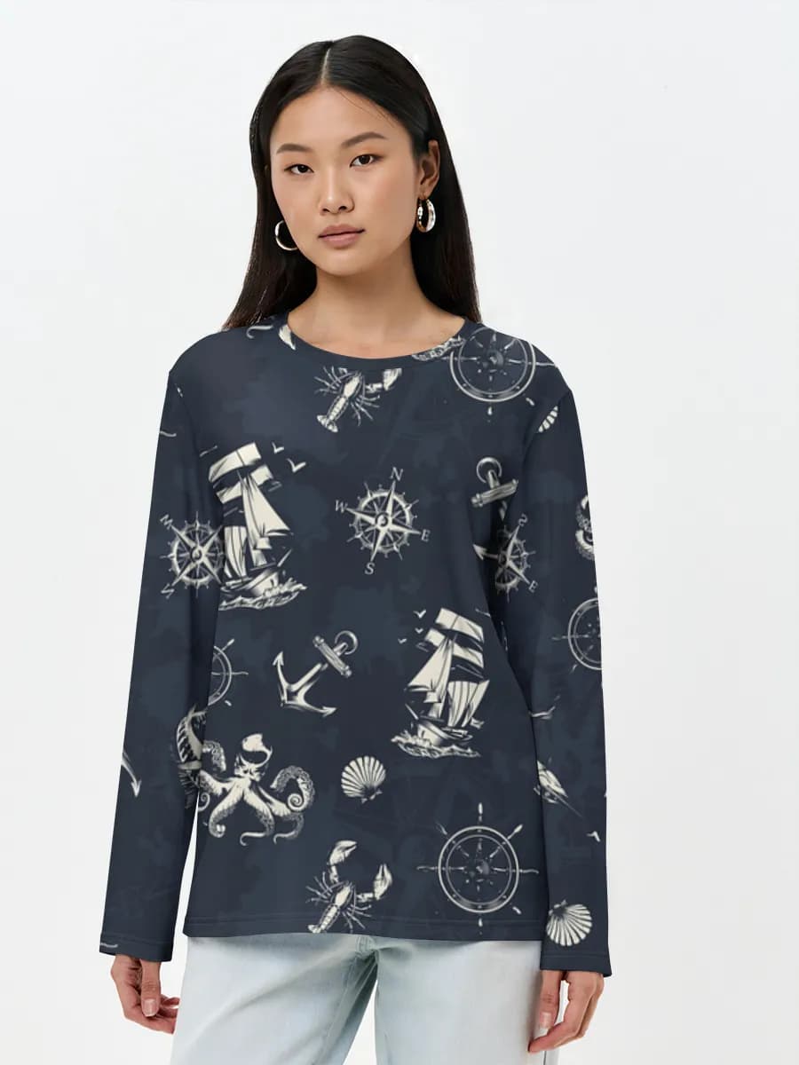 Women's long sleeve shirt. Cotton