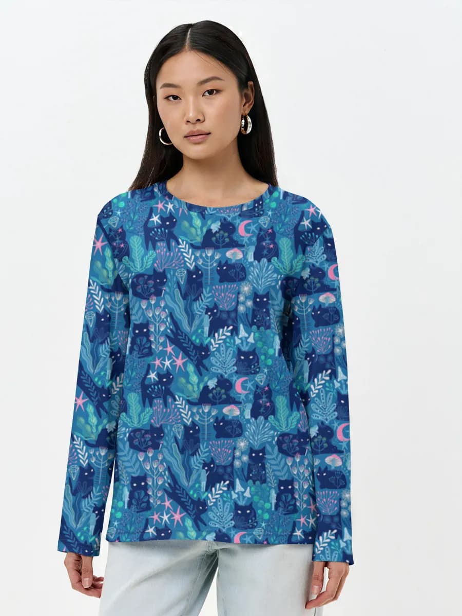 Women's long sleeve shirt. Cotton