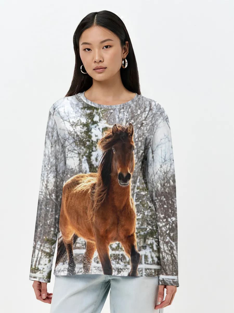 Women's long sleeve shirt. Cotton