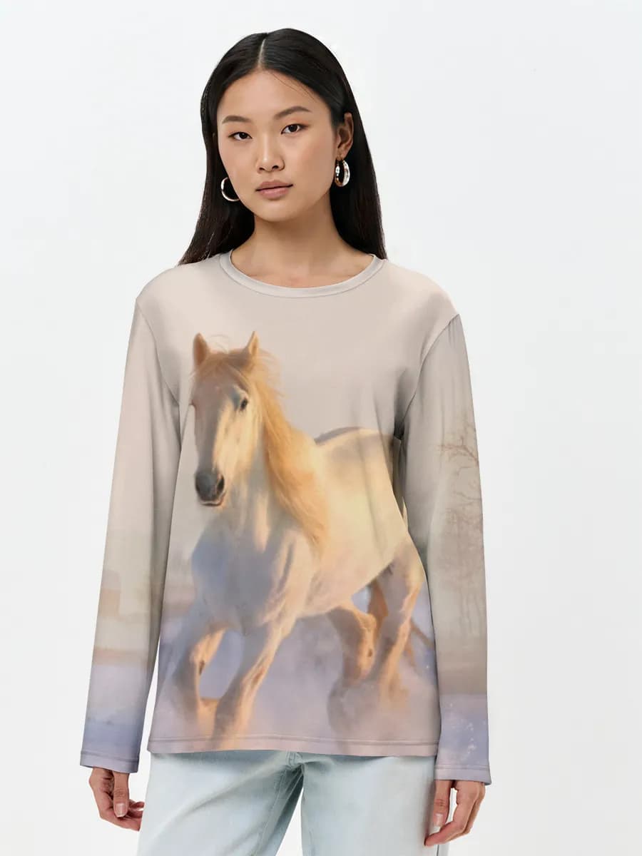 Women's long sleeve shirt. Cotton