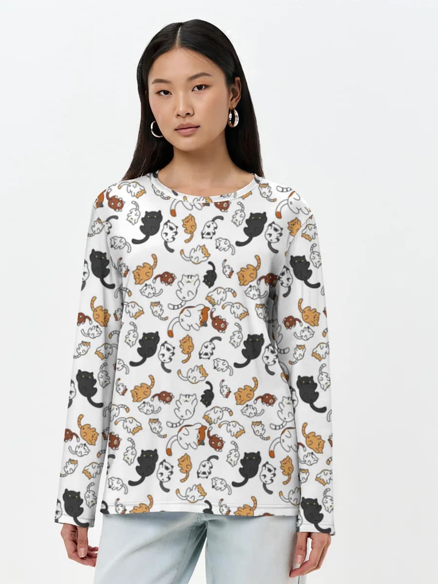 Women's long sleeve shirt. Cotton