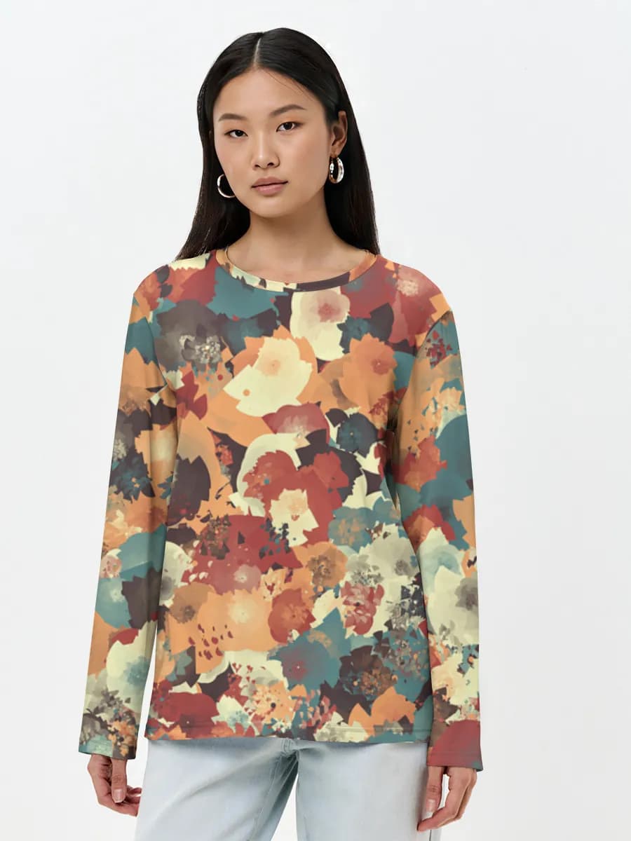Women's long sleeve shirt. Cotton