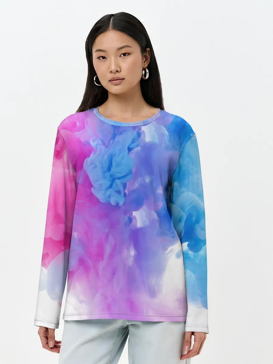 Pink Blue Ink Clouds