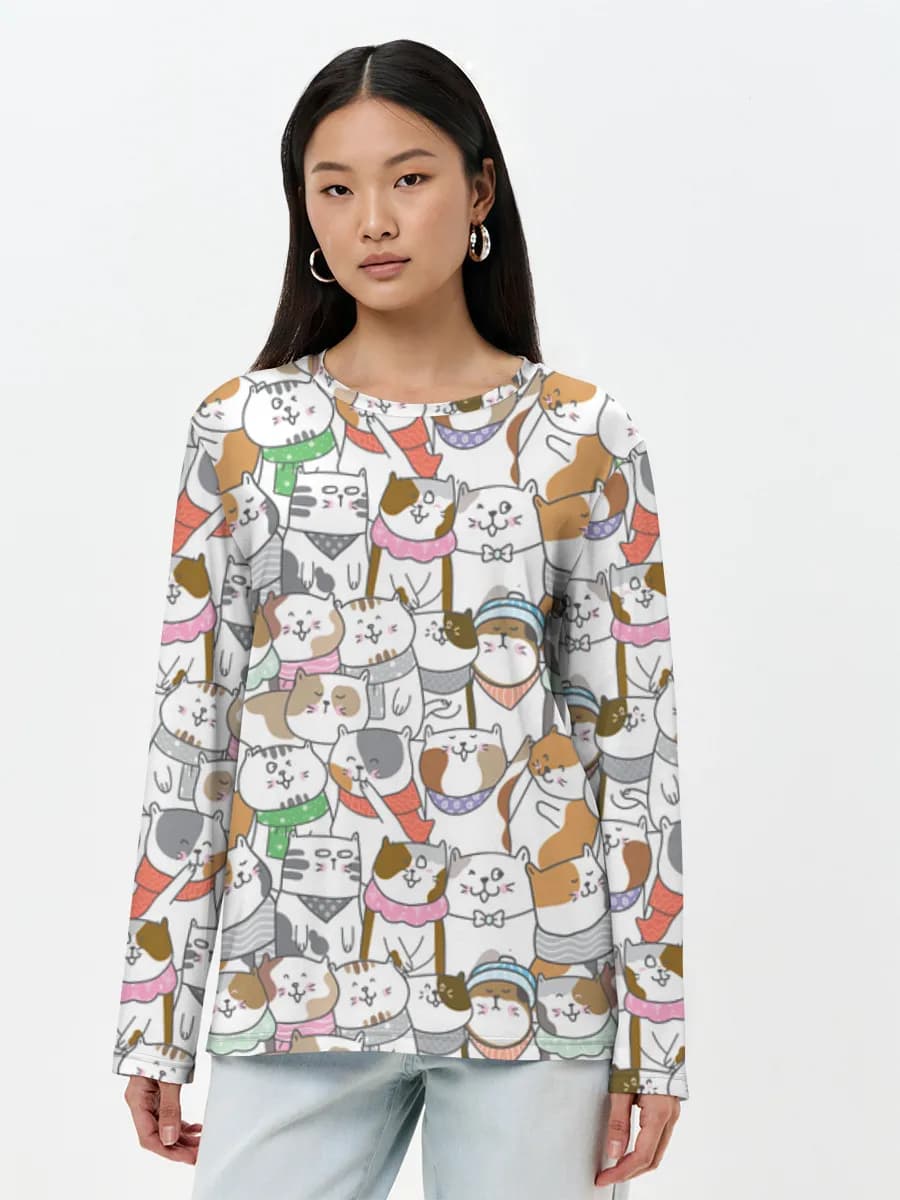 Women's long sleeve shirt. Cotton